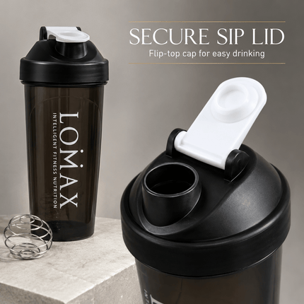 700ml Protein Shaker Bottle with Mixing Ball, BPA-Free Leak-Resistant Sports Drink Mixer Cup for Protein Powder, BCAA and Creatine, Portable Gym Fitness Workout Bottle for Men and Women and Travel Use