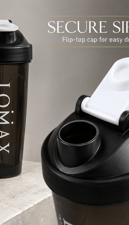 700ml Protein Shaker Bottle with Mixing Ball, BPA-Free Leak-Resistant Sports Drink Mixer Cup for Protein Powder, BCAA and Creatine, Portable Gym Fitness Workout Bottle for Men and Women and Travel Use