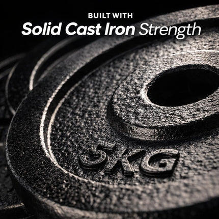 Adjustable Dumbbell & Barbell Set Cast Iron | Home Gym Weights Kit with Connector Bar, Carry Case for Strength Training & Full Body Workout