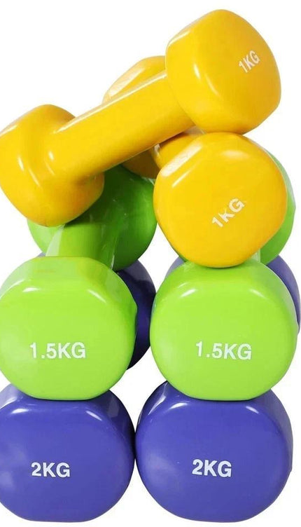 10KG Neoprene Dumbbell Hand Weights Pair with CarryDurable Stand Durable