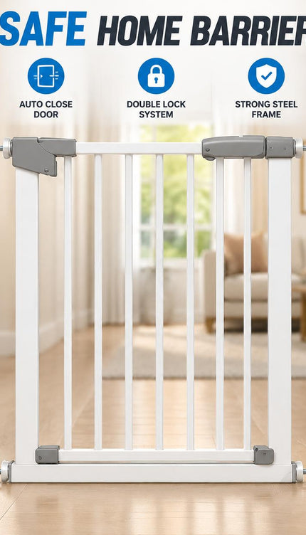 63-70cm Baby Safety Gate Auto Close Double Lock