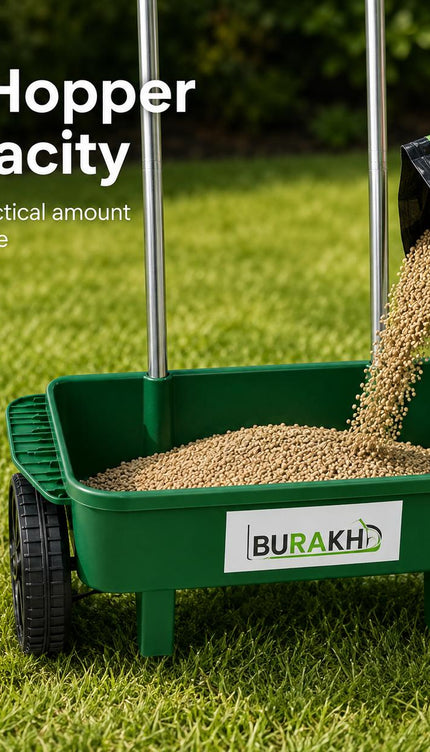 12L Wheeled Lawn Spreader for Grass Seed & Fertiliser