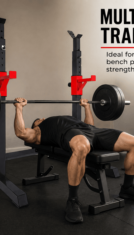 Adjustable Barbell Squat Rack Stands for Bench Press, Weight Lifting and Home Gym Strength Training