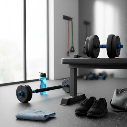 20kg Adjustable Dumbbell & Barbell Set