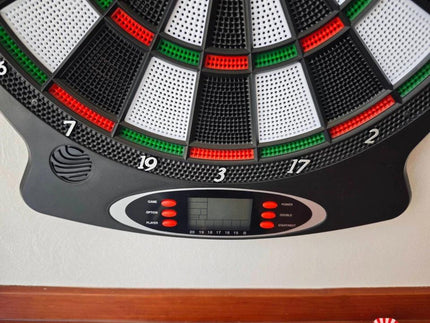 43cm Electronic Dart Board Digital Scoring Display with 6 Darts Family Indoor Pub Game