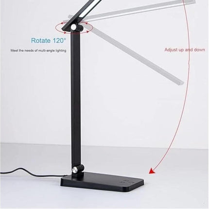 Desk lamp Eye-Caring Dimmable Bedside lamp with USB Charging Port 5 Light Modes for Home, Office, Bedroom, Reading, Work, Study
