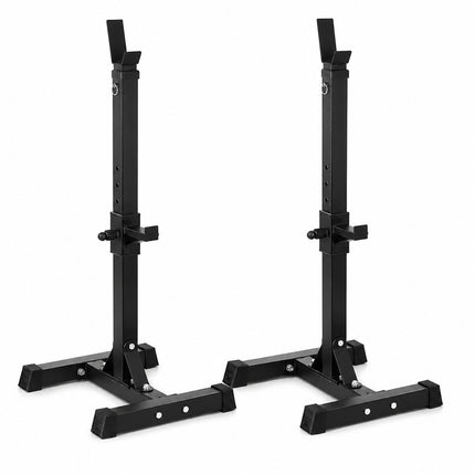 Multi Purpose Adjustable Barbell Rack and Squat Stand for Bench Press, Weight Lifting and Strength Training, Heavy Duty Home Gym Fitness Equipment with Adjustable Height and Stable Base for Men Women