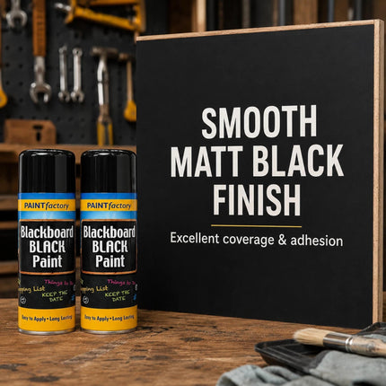 Blackboard Black Spray Paint 400ml Pack of 1 / Pack of 2 Matt Black Chalk Paint Multipurpose Furniture Wall Spray