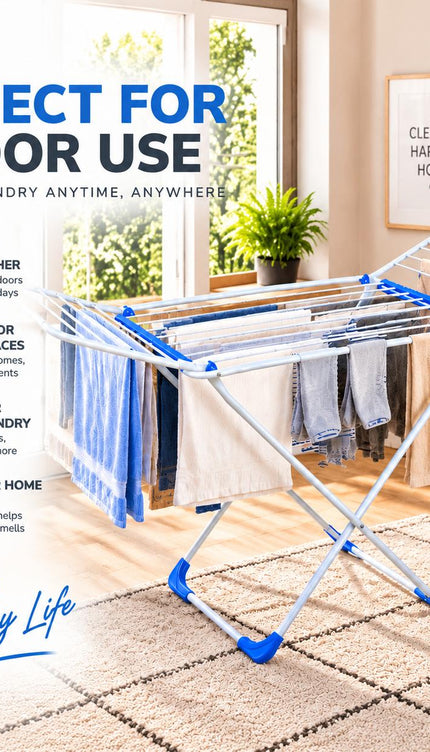 Foldable Winged Clothes Airer – 18m, 2 Pack