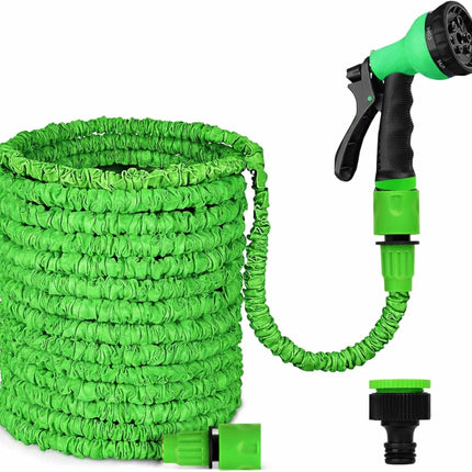 Expandable Garden Hose Pipe 100ft with 8-Function Spray Nozzle – Flexible Water Hose