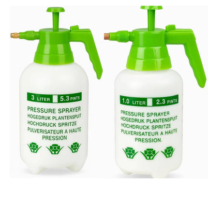 1L/3L Garden Pressure Sprayer Portable Hand Pump Bottle for Chemicals, Weed Killer, Fertilizers, Pesticides, Watering Plants, Lightweight Outdoor Spray Tool for Lawn, Garden, Patio, Plant Care