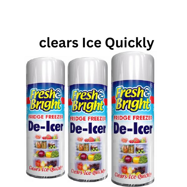 3-Pack Fridge Freezer De-Icer Spray Defrost Ice Quickly Anti Bacterial 200ml