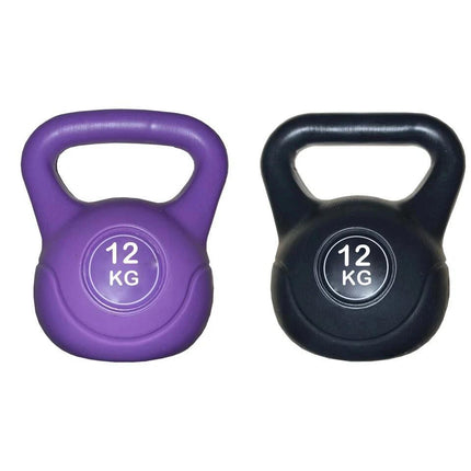 Heavy Duty Vinyl Kettlebell 4KG–20KG Cast Iron for Muscle Building Home Fitness Training with Ergonomic Grip & Anti-Slip Base