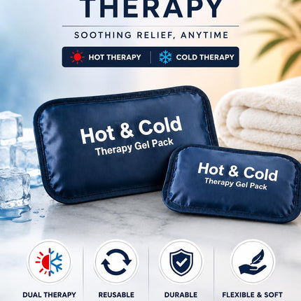 Reusable Hot Cold Gel Pack with Adjustable Strap Microwaveable Freezable Ice Pack for Pain Relief Use
