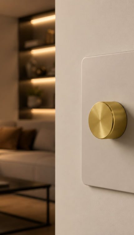 Polished Brass Gold Effect Dimmer Switch Knob