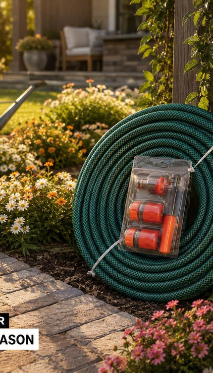 50M Extendable PVC Garden Hose Pipe, Strong Flexible Lightweight Watering Hose for Lawn, Plants, Car Washing, Patio Cleaning and Outdoor Use