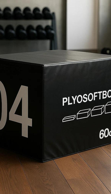 Plyometric Jumping Box Black 60cm Soft Foam Stackable Plyo Box Exercise Training Fitness Gym Equipment for Home Crossfit Strength Conditioning Jump Training Safe Durable Design