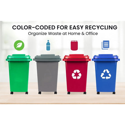 30L/50L Recycling Wheelie Bin with Lid