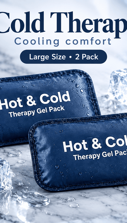 2 Pack Large Reusable Hot & Cold Gel Packs for Shoulder Knee Back Elbow Ankle