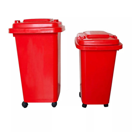 Recycling Wheelie Bin Dustbin for Kitchen Home Office Waste Trash 30L 50L Durable Plastic Rubbish Bin with Wheels Easy Move Compact Design Indoor Outdoor