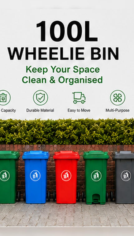 100L Wheelie Bin with Wheels