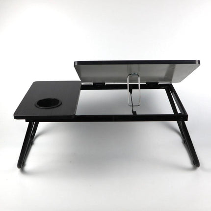 Foldable Laptop Table Portable Bed Sofa Tray with Cup Holder for Notebook Home Office Reading & Breakfast