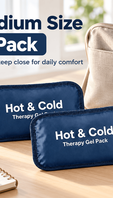 2 Pack Medium Reusable Hot & Cold Gel Packs for Shoulder Knee Back Elbow Ankle