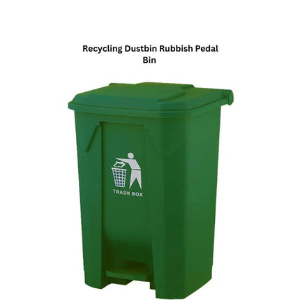80L Green Pedal Recycling Bin – Large Hands-Free Waste Bin