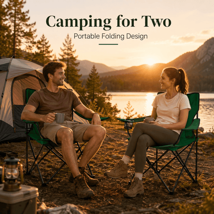 Portable Folding Camping Chair, Lightweight Polyester & Steel Outdoor Chair for Garden, Beach & Picnic