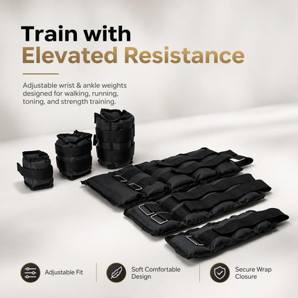 2-Piece Adjustable Ankle & Wrist Weights