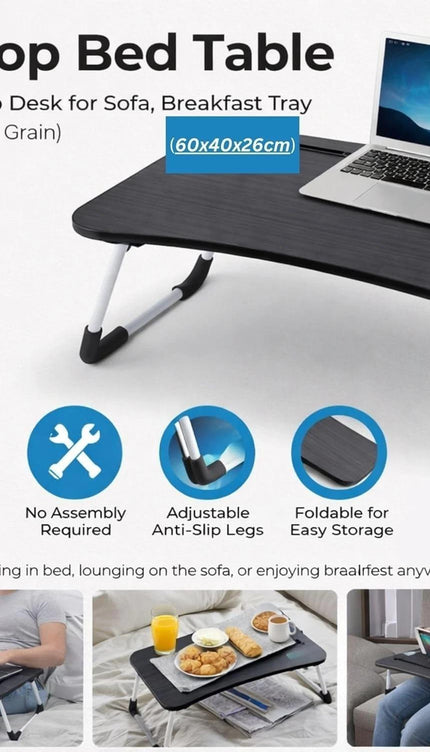 Foldable Laptop Lap Desk Breakfast Bed Sofa Tray
