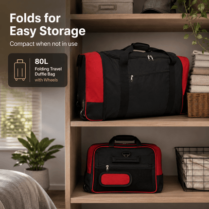 80L Rolling Duffle Bag