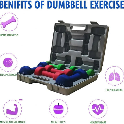 12kg Home Gym Dumbbell Set