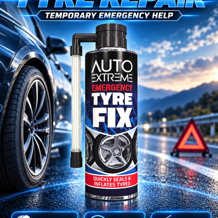 Instant Tyre Fix Spray 300ml Puncture Repair Sealer Inflator For Car Bike Cycle Emergency Flat Tyre Solution