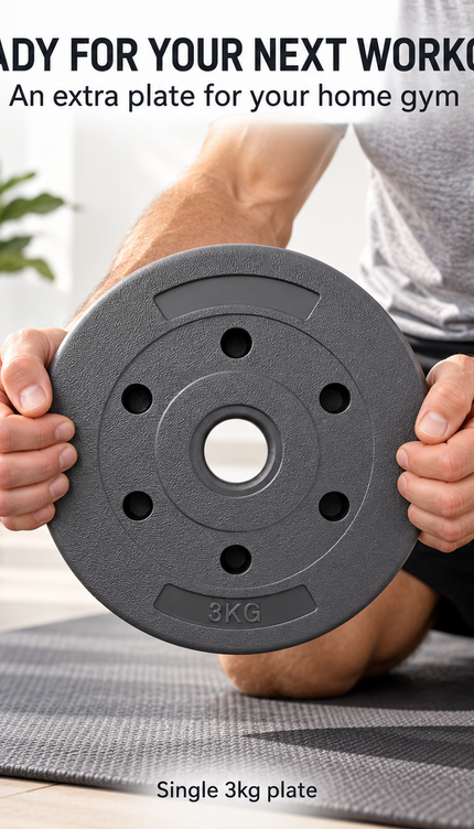 3kg Single Weight Plate for Dumbbell & Barbell