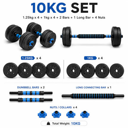 Adjustable Dumbbell & Barbell Set