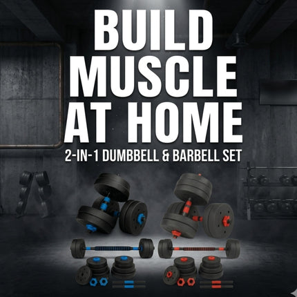 Adjustable Dumbbell & Barbell Set
