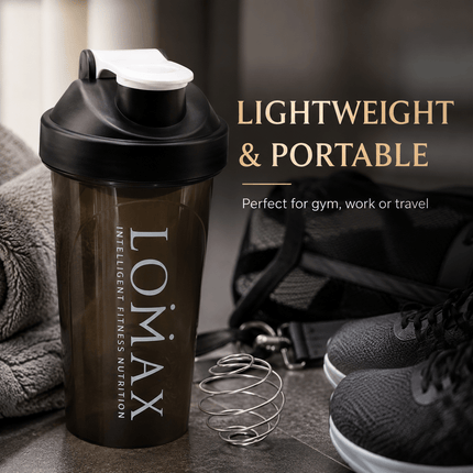 700ml Protein Shaker Bottle with Mixing Ball, BPA-Free Leak-Resistant Sports Drink Mixer Cup for Protein Powder, BCAA and Creatine, Portable Gym Fitness Workout Bottle for Men and Women and Travel Use