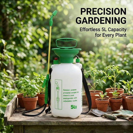 5LGarden Pump Pressure Sprayer Bottle – Portable Hand Pump Sprayer for Plants, Garden Watering & Outdoor Use