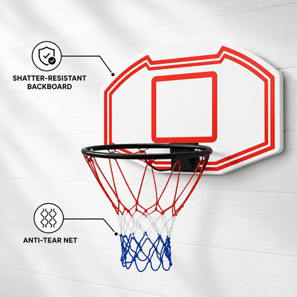 Large Wall Mounted Basketball Hoop with Backboard and Rim, Indoor Outdoor Basketball Practice and Shooting Set