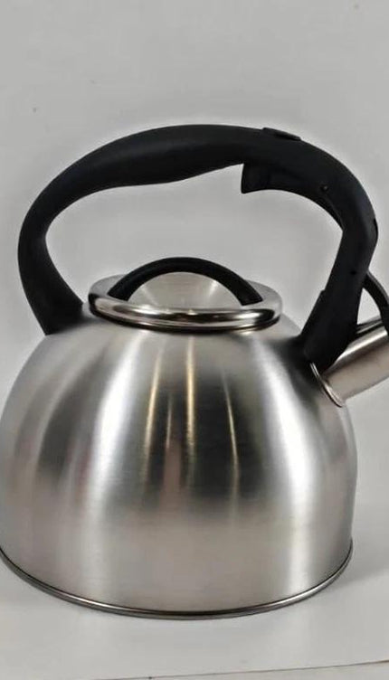 2.8L Stainless Steel Whistling Kettle Stove Top Tea Coffee Water Boiler with Nylon Handle for Kitchen Camping Caravan Motorhome