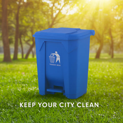 80L Pedal Recycling Bin – Blue