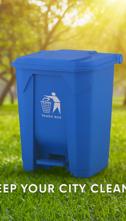 80L Pedal Recycling Bin – Blue
