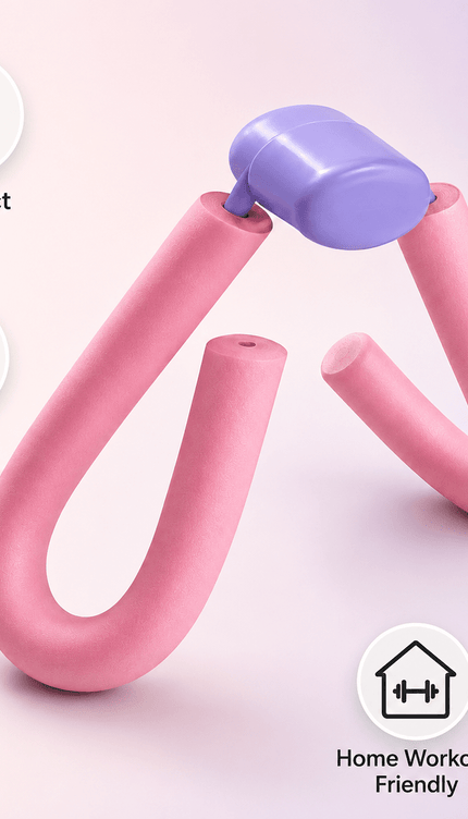 Thigh Master Exercise Trainer, Inner Thigh Hip Arm & Leg Exerciser, Portable Resistance Fitness Equipment for Home Workout and Strength Training, Pink