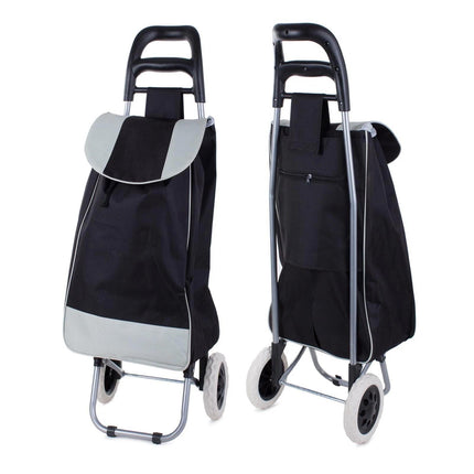 35L Folding Shopping Trolley Cart with Wheels – Waterproof Grocery Bag Carrier