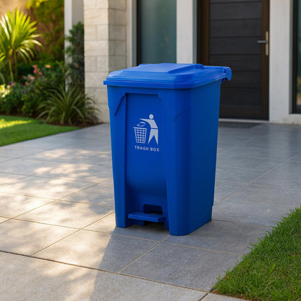 80L Pedal Recycling Bin – Blue