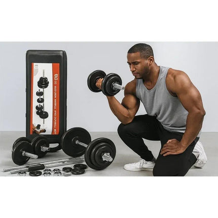 15-50kg Cast Iron Adjustable Dumbbell Weight Barbell Set for Men Women Home Gym Fitness Strength Training Muscle Building Exercise Equipment Indoor Workout