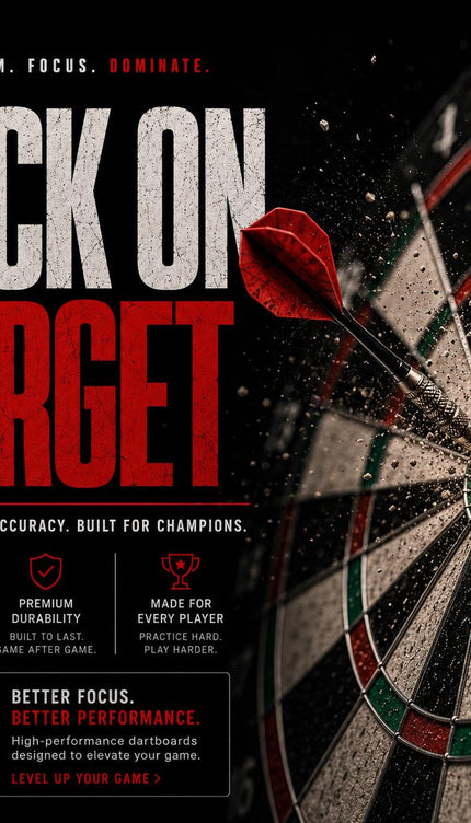 17" Double Sided Dart Board Set with 6 Darts for Indoor Play Classic Round Target Game for Family Fun & Parties Easy to Hang & Clear Scoring Layout