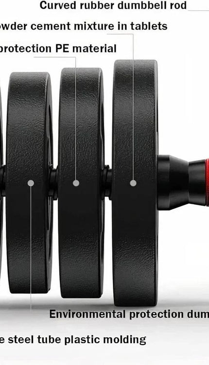 20kg Adjustable Dumbbell Barbell & Kettlebell Set