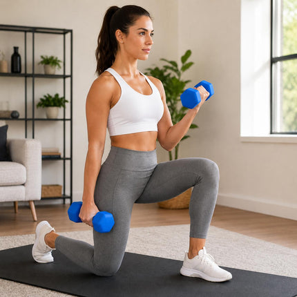 Neoprene Dumbbells Set Of 2 – Durable Iron Hand Weights with Anti-Slip Grip for Home Gym, Aerobic Workout & Fitness Training